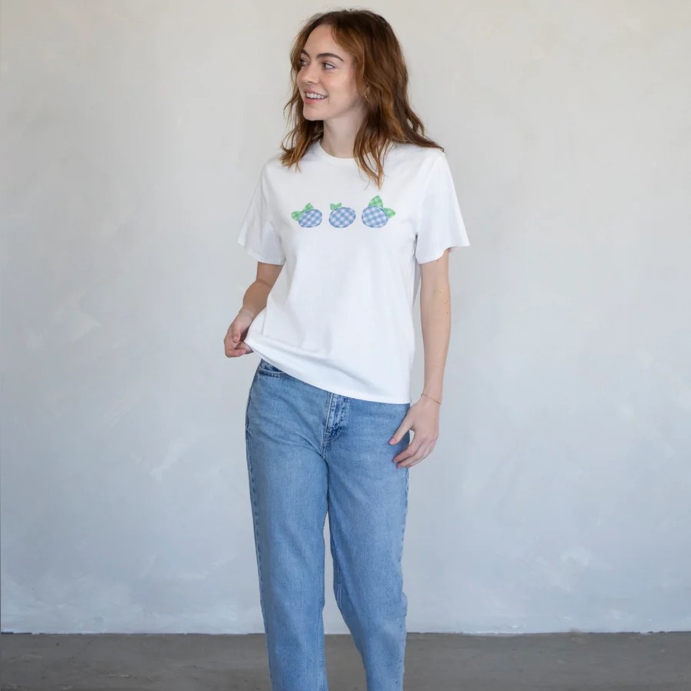 Things Between Blueberry Tee Gingham Plaid Cottag… - image 3
